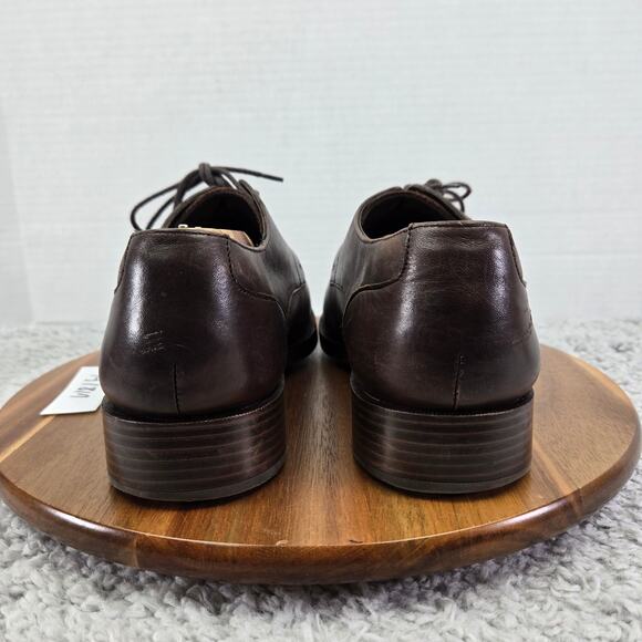 Cole Haan Henry Grand Os Blucher Cap Toe Brown Daily Oxford Dress Shoes Mens 9 M - Picture 2 of 13